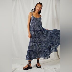 Free People Midnight Dance Tiered Maxi Dress Size XS